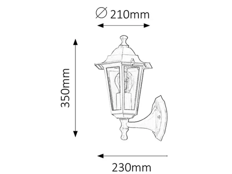 Záhradné svietidlo Rabalux 8203 1x60W E27 230V IP43